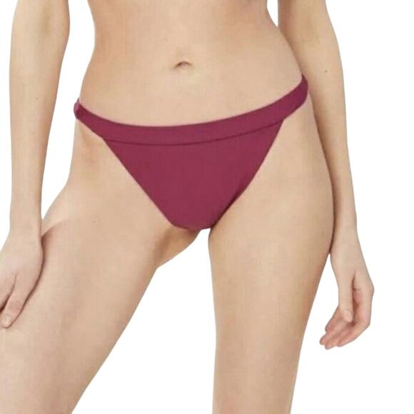 Andie The Caicos Bottom Plum Swimwear Bathing Suit Bikini High Cut Size M New - Picture 1 of 11